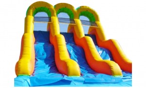 my first triple water slide